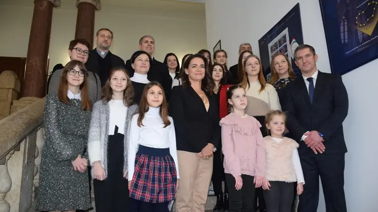 Kárpátaljára látogatott Novák Katalin. Fotó: Kovács Erzsébet