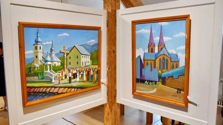 A 104 éves Illja Brovdij kiállítása Munkácson - „Festményei nyugalmat sugároznak, szeretetteljesek és őszinték”