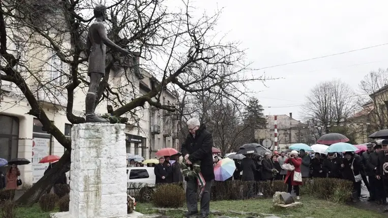 Március 15.: ünnepség Beregszászon. (Fotó: Kárpátinfo/Kovács Elemér)