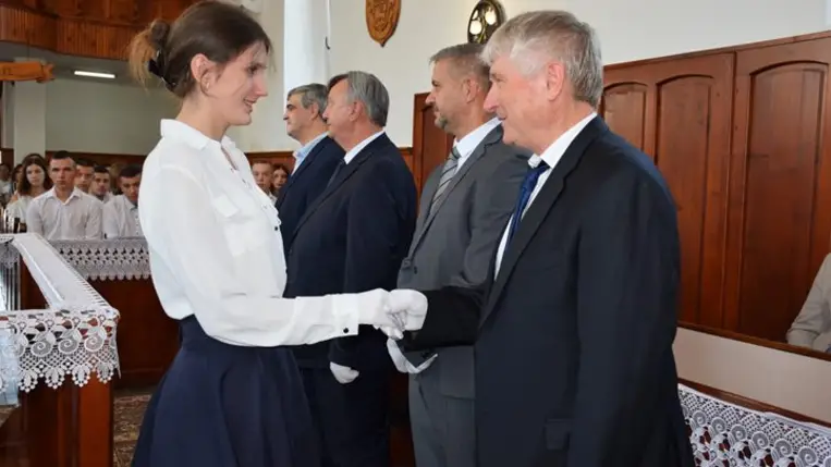 Tanévnyitó a Rákóczi Főiskola Egán Ede Szakképzési Centrumában. Fotó: Kárpátinfo/Kovács Erzsébet