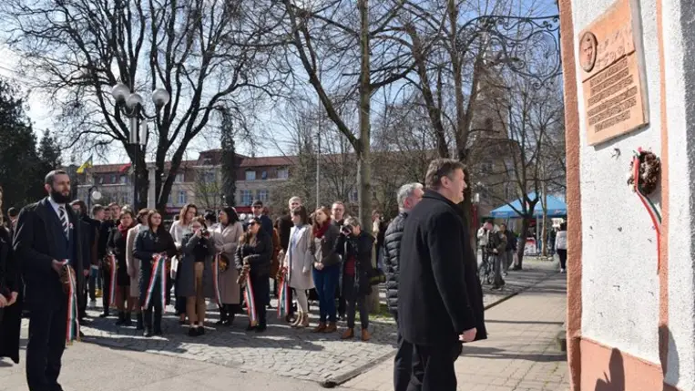 Március 15-i megemlékezés a Rákóczi Főiskola szervezésében - Szabadságvágy, hazaszeretet, bátorság. Fotó: Kárpátinfo/Kovács Elemér