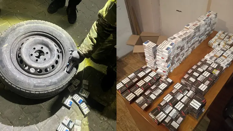 A cigarettával  együtt autóját is elvesztette Nevetlenfalunál. Fotó: Ukrán Állami Határőrszolgálat