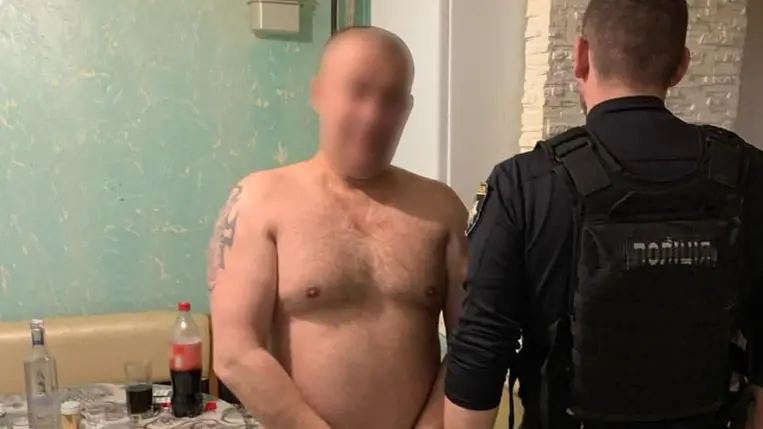 Késeléssel végződött az iszogatás Nagyszőlősön. Fotó: Ukrán Nemzeti Rendőrség