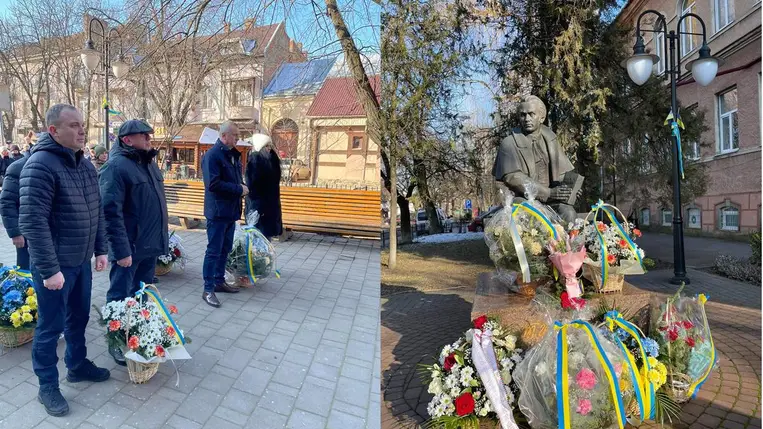 Ukrajna Egységének napját méltatták Beregszászban. Fotó: Babják Zoltán Facebook-oldala