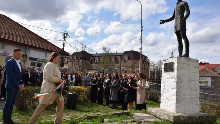 Rákóczi Főiskola: Ünnepség az 1848-49-es forradalom és szabadságharc tiszteletére - Béke, szabadság, egyetértés. Fotó: Kárpátinfó/ Kovács Elemér