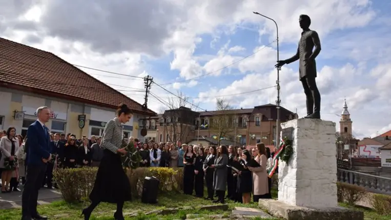 Rákóczi Főiskola: Ünnepség az 1848-49-es forradalom és szabadságharc tiszteletére - Béke, szabadság, egyetértés. Fotó: Kárpátinfó/ Kovács Elemér