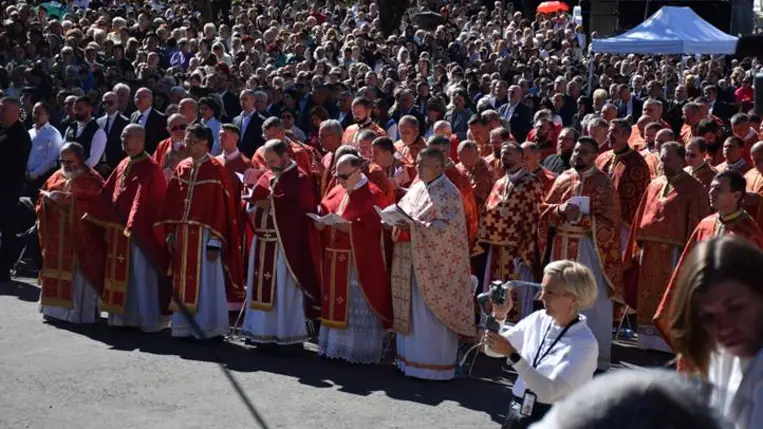 Bilkén boldoggá avatták Orosz Péter görögkatolikus atyát - A mártírok vére magvetés. Fotó: Kárpátinfó/ Kovács Elemér
