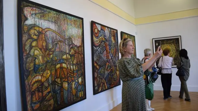 Kiállításmegnyitó a Munkácsy Mihály Magyar Házban - Belső utazás Bokotej Lóránttal. Fotó: Kárpátinfó/ Kovács Erzsébet