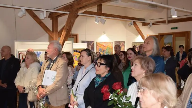 A Nova Forma egyesület tagjainak kiállításán a Munkácsy Mihály Magyar Házban - Négy karakter, négy világlátás, négy stílus. Fotó: Kárpátinfó/ Kovács Elemér