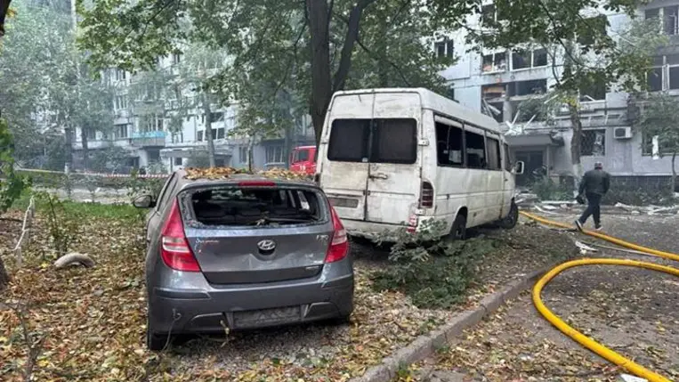 Pokoli éjszaka Ukrajnában, több nagyvárost is célba vettek az orosz rakéták. (Fotó: Dnipropetrovsk Regional Military / Reuters)