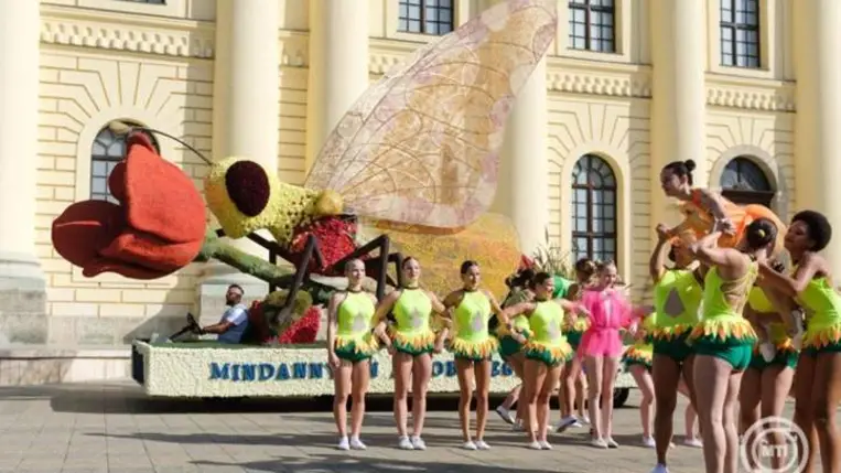 Virágkompozíciók, táncosok, zenészek, mutatványosok vonultak fel a debreceni virágkarneválon