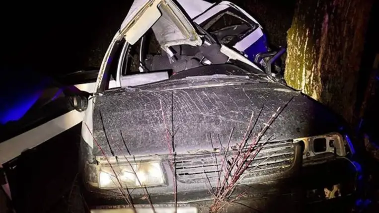 Halálos baleset Királyházán: meghalt egy kiskorú, többen súlyosan megsérültek. Fotó: Ukrán Nemzeti Rendőrség