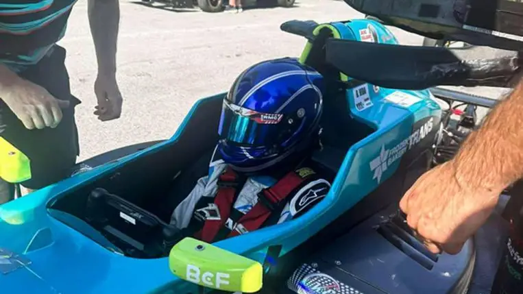 Kovács Ádám, a nagy visszatérő, a dobogó második fokán végzett a Histo Cup-on! Fotó: Kermor Motorsport