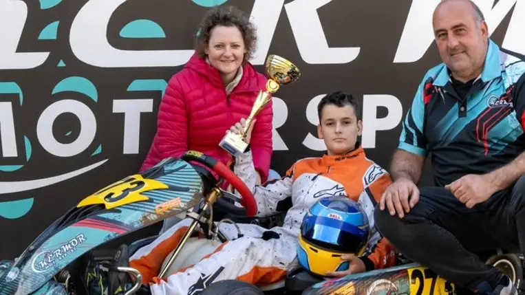 Manzák Martin az MNASz Gokart Kupa Junior győztese 2025-ben. Fotó: Hajóka SportFotó