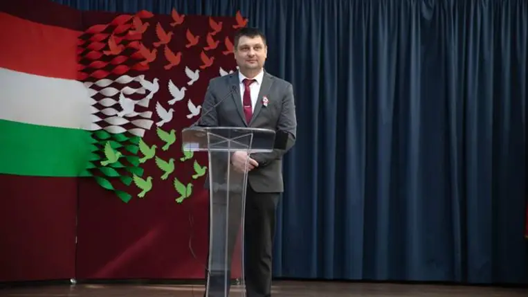 1848-as megemlékezés a Rákóczi Egyetemen - Nemzeti önrendelkezés, közös jövőépítés. Fotó: Kurmay Anita