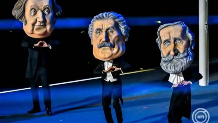 A 2026-os milánói-cortinai téli olimpia megnyitóünnepsége a milánói San Siro Stadionban 2026. február 6-án. MTI/Illyés Tibor