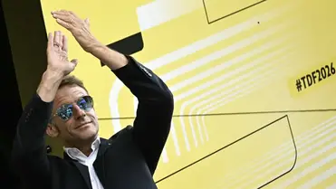 Emmanuel Macron francia elnök.  AFP/Loic Venance