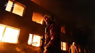 Lakóházakat és civil létesítményeket ért orosz dróntámadás keddre virradóra Ukrajnában. Képünk illusztráció. AFP/State Emergency Service of Ukraine/Handout