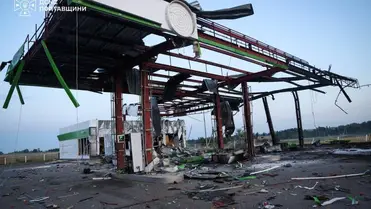 Elpusztult az összes benzinkút a Harkiv és Poltava közötti főúton. Illusztráció