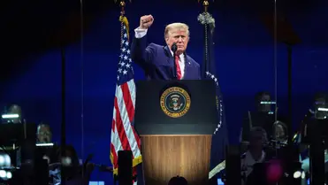 Donald Trump amerikai elnök 2026. július 4-én. Fotó: Chip Somodevilla / Getty Images