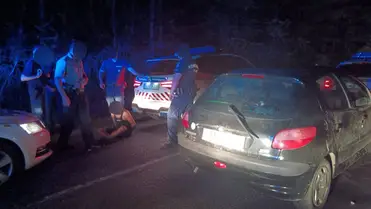 Autós üldözés volt Székesfehérvártól egészen a Balatonig. Fotó: Police.hu