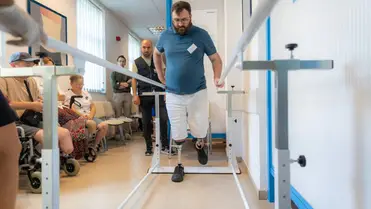 Öt szakaszban, év végéig mintegy száz ukrán páciens kap egyénre szabott művégtagot Budapesten, a zuglói Pillangó Egészségcentrumban. Fotó: Kertész Renáta / Index