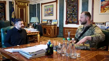 Zelenszkij Jevhenyij Hmara vezérőrnagyot nevezte ki megbízott védelmi miniszterré. (facebook.com_zelenskyy.official)