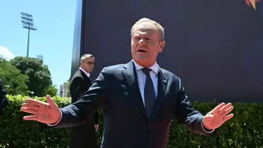 Donald Tusk lengyel miniszterelnök Fotó: AFP