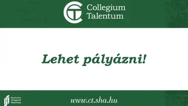 Megjelent a Collegium Talentum 2026–2027-es pályázati felhívása
