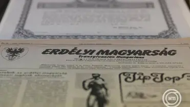 Wass Albert teljes írói hagyatékának tárgyait bemutató tárló a hagyaték Magyarországra érkezése alakalmából tartott sajtótájékoztató után az Országos Széchényi Könyvtárban 2026. március 18-án. MTI/Kocsis Zoltán