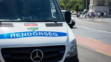 Rendőrségi jármű. (Fotó: MTI/Hatházi Tamás)