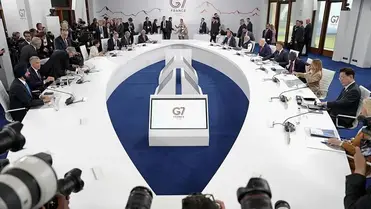 G7-csúcstalálkozó. Evian-les-Bains, France, on June 16, 2026. (Kyodo News via Getty Images)