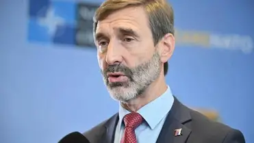 Juraj Blanár szlovák külügyminiszter. Fotó: DURSUN AYDEMIR / ANADOLU / ANADOLU VIA AFP
