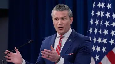 Pete Hegseth amerikai hadügyminiszter (Fotó: MTI/AP/Manuel Balce Ceneta)