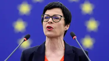  Marta Kos, az Európai Bizottság a bővítésért felelős biztosa (Fotó: MTI/EPA/Ronald Wittek)
