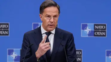 Mark Rutte NATO-főtitkár (Fotó: MTI/EPA/Olivier Matthys)