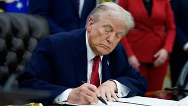 Donald Trump amerikai elnök (Fotó: MTI/EPA/Consolidated News Photos CNP pool/Aaron Schwartz)