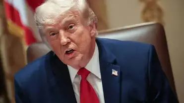 Donald Trump amerikai elnök kabinetülést tart a washingtoni Fehér Házban 2026. május 27-én (Fotó: MTI/EPA/SIPA USA pool/Samuel Corum)