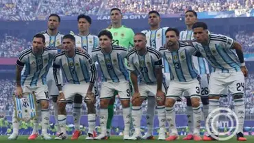 Felsorakozik az argentin válogatott a 2026-os labdarúgó-világbajnokság negyeddöntőjének Argentína-Svájc mérkőzése előtt a Kansas City-i Arrowhead Stadionban 2026. július 11-én. MTI/EPA/Christopher Neundorf