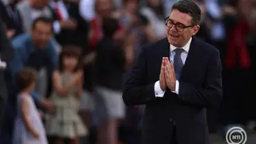 Andy Burnham új brit miniszterelnök, a kormányzó Munkáspárt elnöke beszédet mond a kormányfői rezidenciánál, miután III. Károly király kormányalakítással bízta meg Londonban 2026. július 20-án. MTI/EPA/Neil Hall