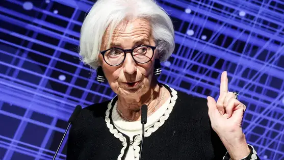 Christine Lagarde, az Európai Központi Bank elnöke (Fotó: MTI/EPA/Filip Singer)