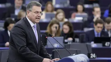 Maros Sefcovic, az Európai Bizottság kereskedelemért és gazdasági biztonságért felelős tagja