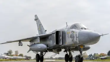Szu-24-es harci repülőgép. Fotó: GIOVANNI COLLA / STOCKTREK IMAGES VIA AFP