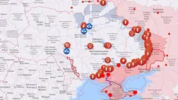 Rakétatámadás. (forrás: liveuamap.com)