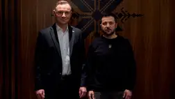 Andrzej Duda lengyel elnök és Volodimir Zelenszkij ukrán elnök. (Fotó: president.gov.ua)