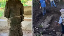 Rejtély, hogy miért fejezték le ezt az életnagyságú maja szobrot