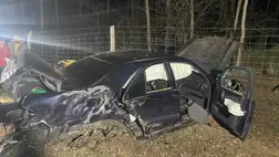 Halálos baleset az M5-ös autópályán Táborfalvánál. Fotó: Police.hu