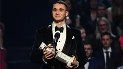 Milák Kristóf úszó, az év férfi sportolója az M4 Sport - Év sportolója gálán a Magyar Állami Operaházban 2023. január 9-én. MTI/Illyés Tibor