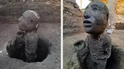 Különös, nyúzott azték istenség szobrára bukkantak