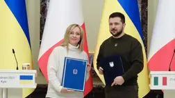 Giorgia Meloni és Volodimir Zelenszkij. Fotó: rbc.ua